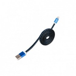 Cable de dato iPhone 678 protegido tela CB524 - Negro