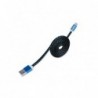 Cable de dato Micro USB protegido tela CB631 - AZUL