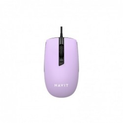 RATON OPTICO CON CABLE MS751 VIOLETA