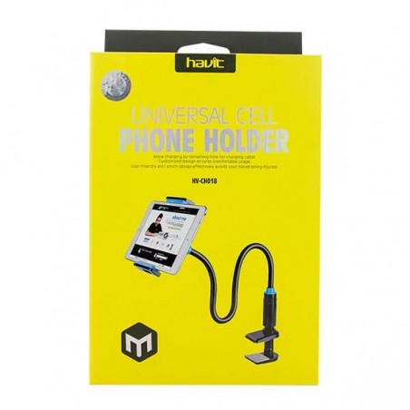 Soporte de Cabecero para TABLET MOVIL cuello largo CH018 - BLANCO