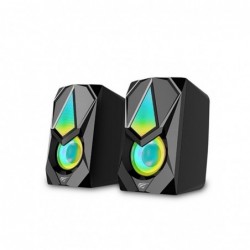 Altavoces Para PC USBplus JACK 3.5mm con luces RGB SK563