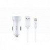 Cargador de Mechero Dual USB con cable Lightning 3.1A ST851 Blanco