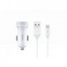 Cargador de Mechero Dual USB con cable Micro USB 3.1A ST850 Blanco