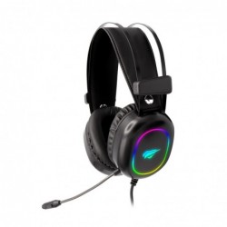 Cascos Gaming ovalado Negro con luz RGB JackplusUSB H2016D
