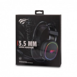 Cascos Gaming ovalado Negro con luz RGB JackplusUSB H2016D