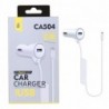 CA504 BL Cargador Mechero Tic con cable IP 567, 1USB Blanco