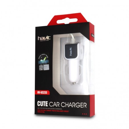 Cargador mechero para iPhone 56 1A HV-UC233