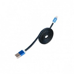Cable de dato iPhone 678 protegido tela CB524 - AZUL