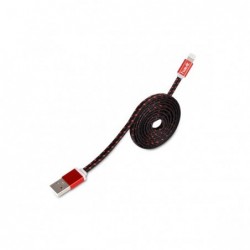 Cable de dato iPhone 678 protegido tela CB524 - Negro