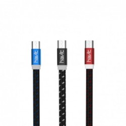 Cable de dato Micro USB protegido tela CB631 - ROJO