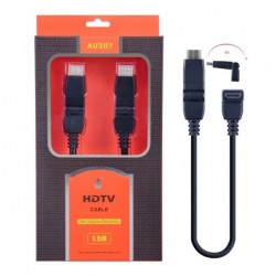 Au207-CABLE HDMI rotación de 360 grados 1.5M