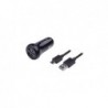 Cargador Mechero DUAL 2.1A con cable MicroUSB ST833 Negro