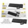NG6026 NE Conjunto de Teclado y Raton Inalambrico Oliver, 104 Teclas Y Raton 3D de 1000 DPI, Negro