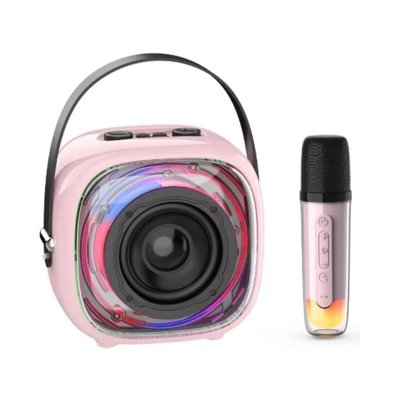 Altavoz (S226) LENYES BT V5.3 con Microfono 20W 2400mAh RGB, AUX,TWS,TF, USB - ROSA
