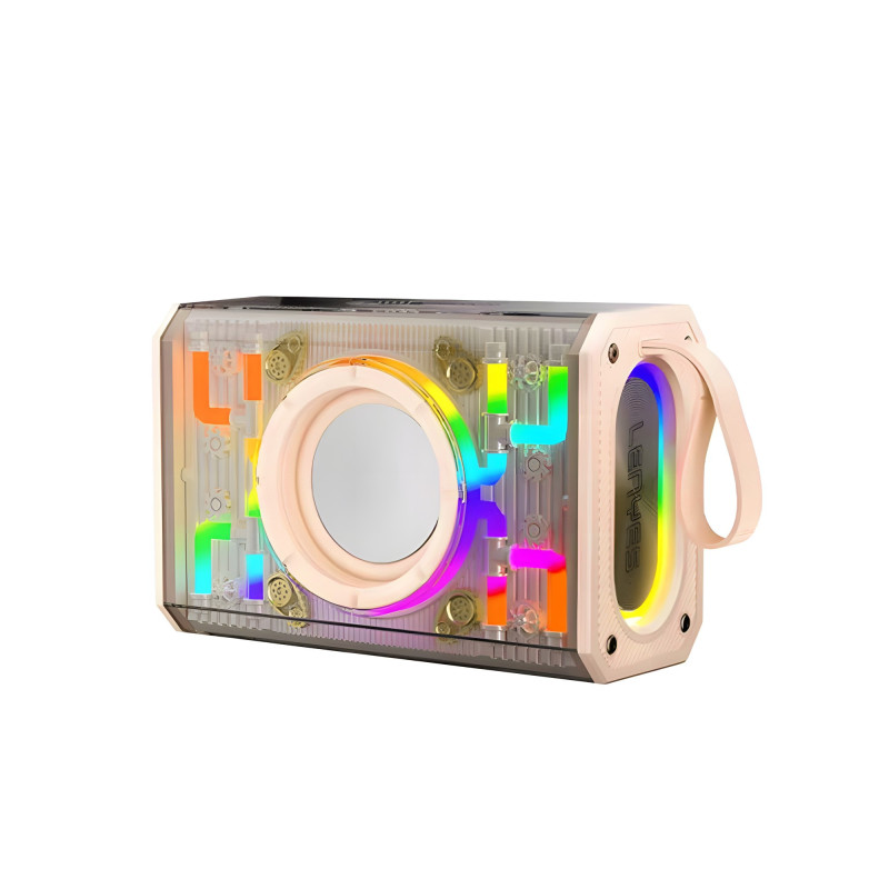 Altavoz (S843) LENYES BT V5.3 15W 2000mAh RGB, TWS, TF, USB, FM - BLANCO