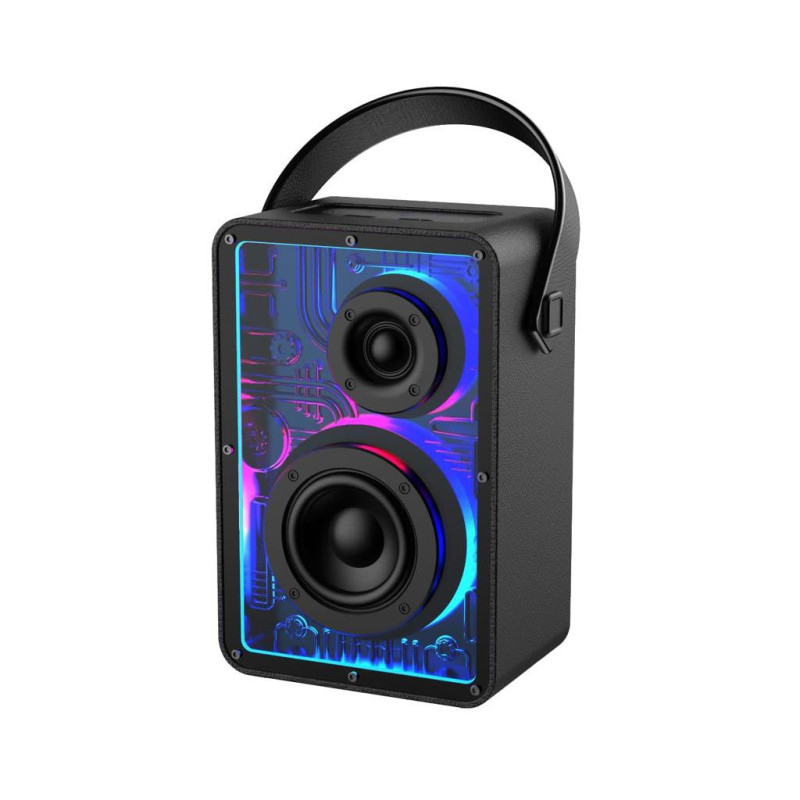 Altavoz (S860) LENYES BT V5.3 40W RMS (80W Pico) 3 Vías 8000mAh RGB, TWS, TF, USB, AUX - NEGRO