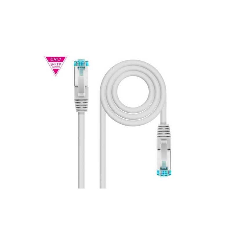 Cable red latiguillo RJ45 Cat.7 SFTP  LSZH  10 metros  10 Gbits  600MHZ  Gris  Nanocable 10.20.1710