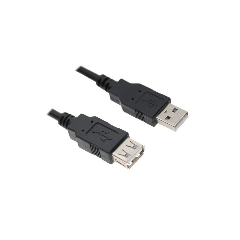 Cable prolongador USB 2.0 MH 1.8 m  Negro  CCP-USB2-AMAF-6