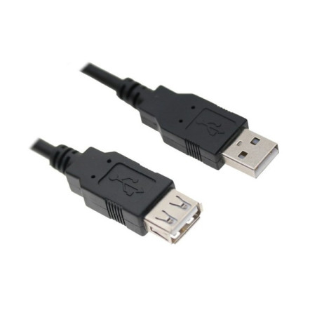 Cable prolongador USB 2.0 MH 1.8 m  Negro  CCP-USB2-AMAF-6