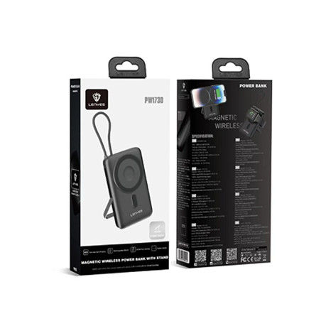 PW173D Bateria Externa 3EN1 10000MAH Con Carga Rápida Y Carga por Inducción Magsafe