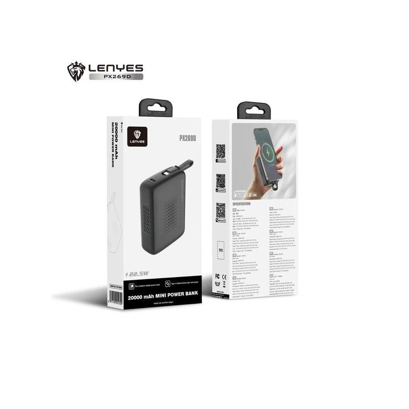 PX269D NE PowerBank de 20000mah Con Carga Rápida 22.5W
