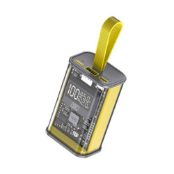 SX PB002 PowerBank de 10000mah y Carga Rápida Hasta 22.5w Transparente  Amarilla