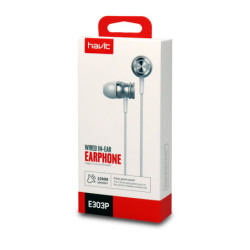 Auriculares con cable y mic E303P Plata