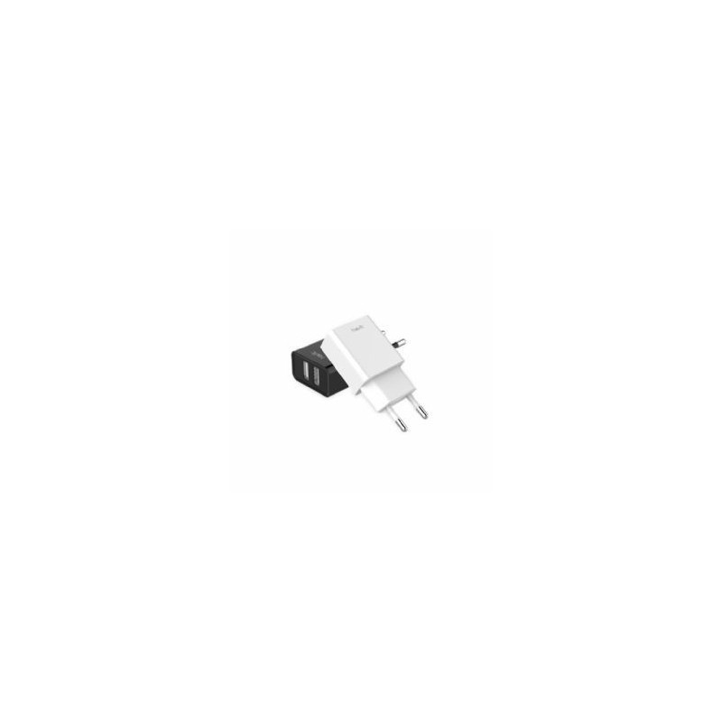 H131 Blanco Cargador DUAL USB sin cable 5V 2.1A