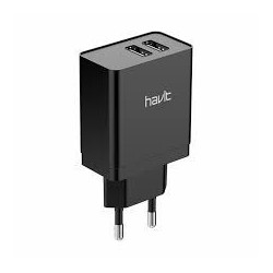 H131 Negro Cargador DUAL USB sin cable 5V 2.1A