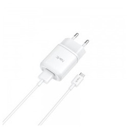 HV-ST811 Blanco Cargador de 1 puerto USB con cable Tipo C 2.1A