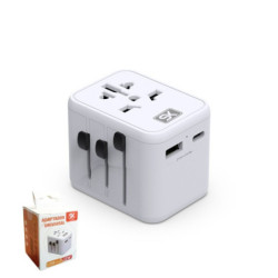 SX AU001 ADAPTADOR INTERNACIONAL10A 2500W MAX. CON USB AplusC 12W