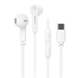 E336C BL Auriculares con Clavija TIPO C 1.2M con microfono y boton de volumen (Válido en Apple y Samsung)