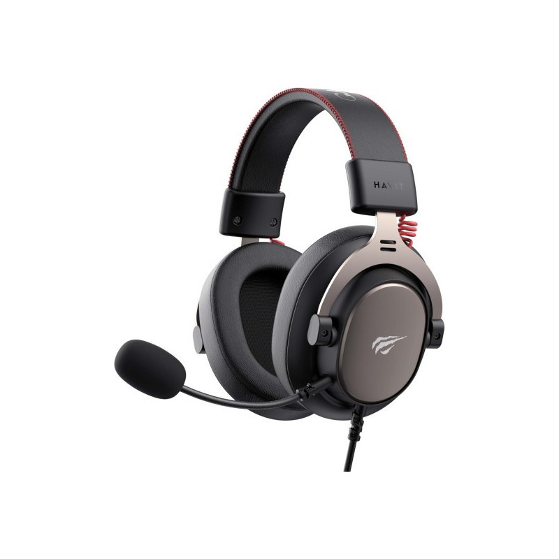 H2015E Casco Gaming con Jack 3.5mm 4 pines con Adaptador Para PC, Mute y Microfono Desmontable, Negro