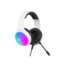 H2043U CASCO GAMING Con Luz RGB USB 7.1 BLANCONEGRO