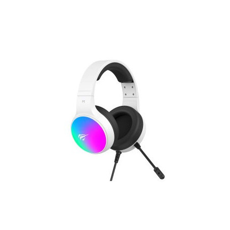 H2043U CASCO GAMING Con Luz RGB USB 7.1 BLANCONEGRO