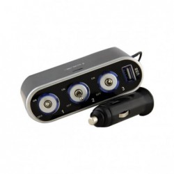 LADRON MECHERO CON INTERRUP plus1USB NGGRO HV-UC2035