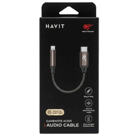 Havit AC001 Adaptador de USB-C a Jack 3.5mm