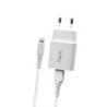 ST901 Cargador de Red Dual USB 2.1A con Cable Ligthning 1.0M Blanco