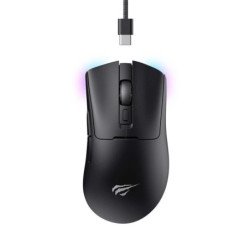 MS966WB BK Raton Gaming Con Cableplus2.4GHZ USB o TIPO-CplusBT5.2 QUAD MODE HAVIT