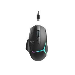 MS967WB BK Raton Gaming Con Cableplus2.4GHZplus(BT5.2  2 CANALES) TRI-MODO HAVIT