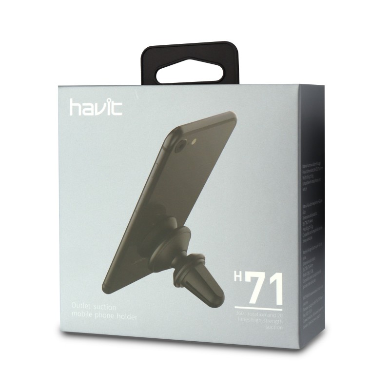 Soporte de movil ventosa HV-H71 Negro