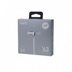 Cable de iPhone Lightning 2A con cabezal rotativa 180º H63 Blanco