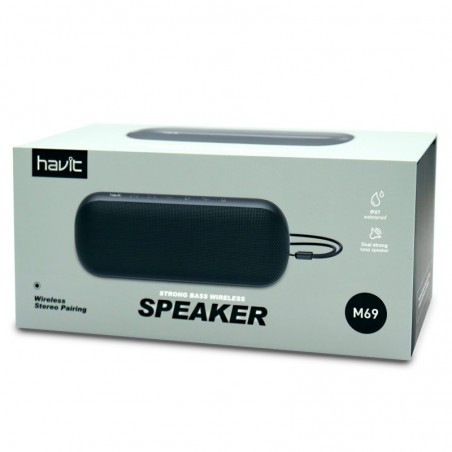 Altavoz bluetooth 16w v5.0 bateria 3600amh ipx7 tws con acceso directo al asistente de voz m69