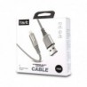 Cable iPhone Lightning 2.4A Ultra resistente H60 Gris