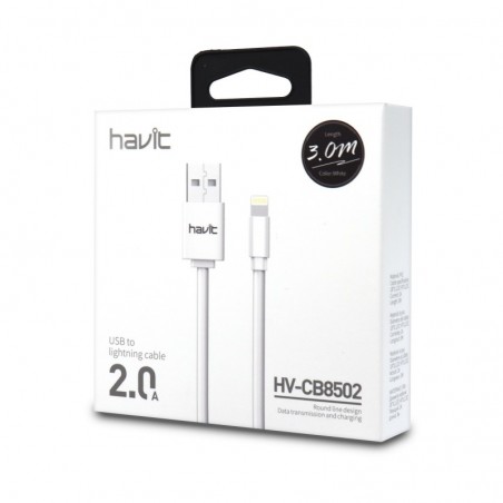 Cable iphone56 Blanco 3M HV-CB8502