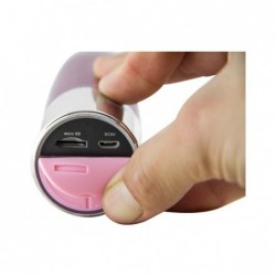 Altavoz Bluetooth POKET con LED HV-SK551BT - Rosa