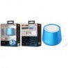 FT058 AZ Mini Altavoz Metal Bluetooth TWS Xatu 4W con Efecto Mega Bass, Alta calidad de Sonido, Bateria 300mAh con luz Azul, Azu