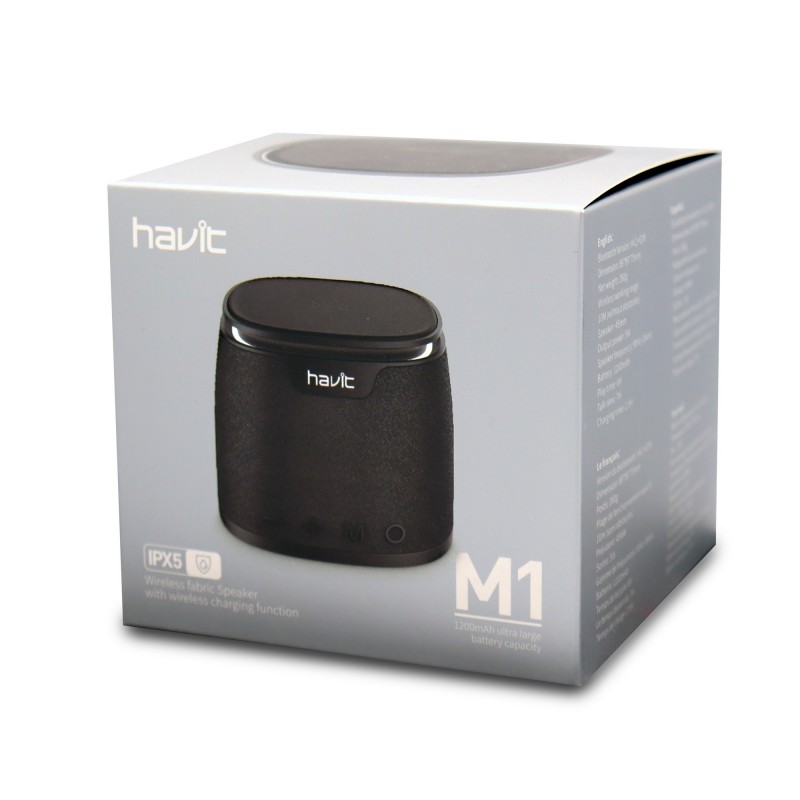 Mini Altavoz Bluetooth 5W con Carga Inalámbrica IPX5 HV-M1