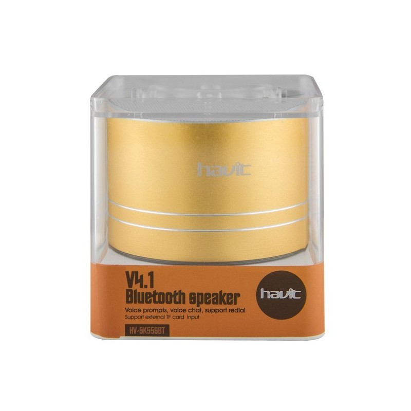 Mini Altavoz Bluetooth V4.1 HV-SK556BT - Dorado