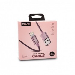 CABLE LIGHTNING 1M ROSA...